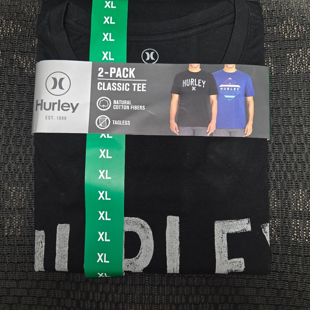 Hurley Men's Black and Blue Classic Tee 2-Pack
